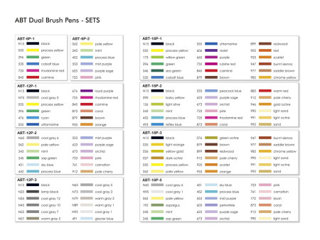 TOMBOW Feutre double pointe 'ABT DUAL BRUSH PEN', couleurs