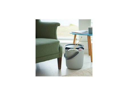NHG Couvercle pour seau de rangement AKITA rond, beige clair