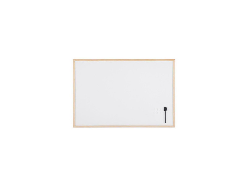 Bi-Office Tableau blanc, cadre en bois, (L)400 x (H)300 mm