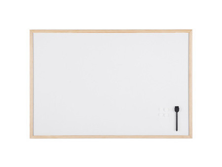 Bi-Office Tableau blanc, cadre en bois, (L)600 x (H)400 mm