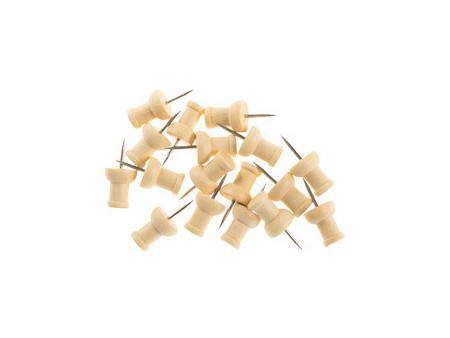 Bi-Office Epingles en bois pour tableau d'affichage, en pin