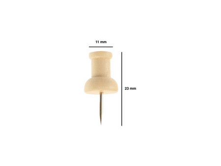 Bi-Office Epingles en bois pour tableau d'affichage, en pin