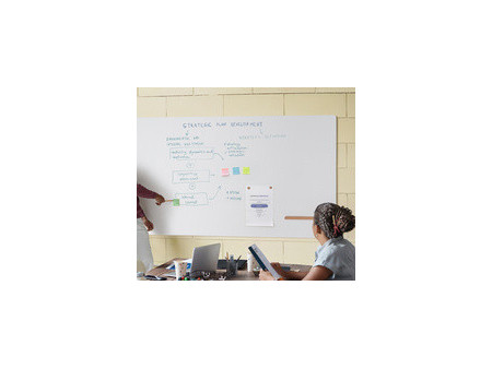Bi-Office Tableau blanc mural LOOP, laqué, 1.800 x 1.000 mm
