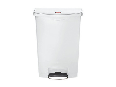 Rubbermaid Collecteur à pédale Slim Jim, 90 litres, beige