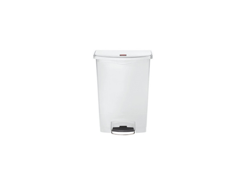 Rubbermaid Collecteur à pédale Slim Jim, 90 litres, blanc