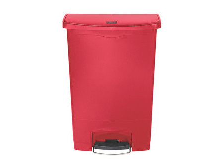 Rubbermaid Collecteur à pédale Slim Jim, 90 litres, blanc