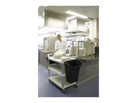 Rubbermaid Chariot utilitaire, 3 étages, platine
