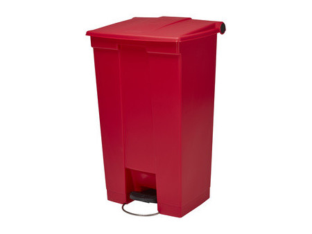 Rubbermaid Collecteur à pédale Legacy Step-On, 87 L, rouge