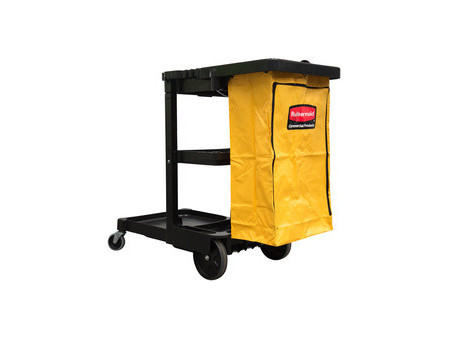 Rubbermaid Chariot de ménage avec sac 1805985, noir