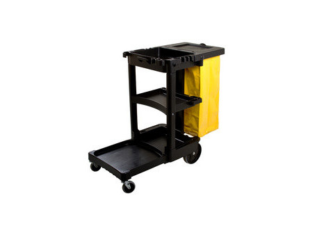 Rubbermaid Chariot de ménage avec sac 1805985, noir