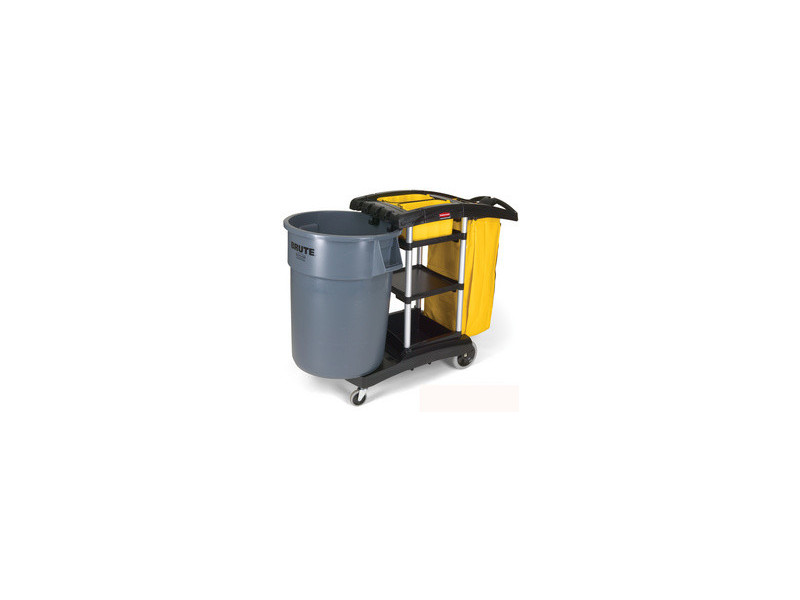 Rubbermaid Chariot de ménage grande capacité FG9T7200, noir