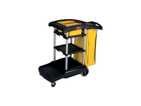 Rubbermaid Chariot de ménage grande capacité FG9T7200, noir
