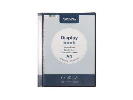 EUROPEL Protège-documents, A4, 10 pochettes, anthracite