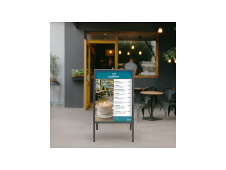 EUROPEL Panneau trottoir ECONOMY OUTDOOR, A1, argent
