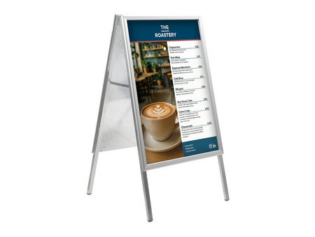 EUROPEL Panneau trottoir ECONOMY OUTDOOR, A1, argent