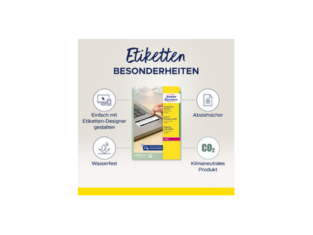 AVERY Zweckform Etiquette indécollable, blanc