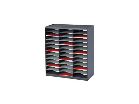 PAPERFLOW Trieur monobloc, 36 compartiments, noir