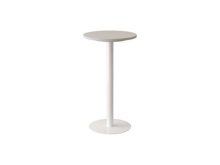 PAPERFLOW Table haute easyDesk, diam. 800 mm, hêtre / blanc