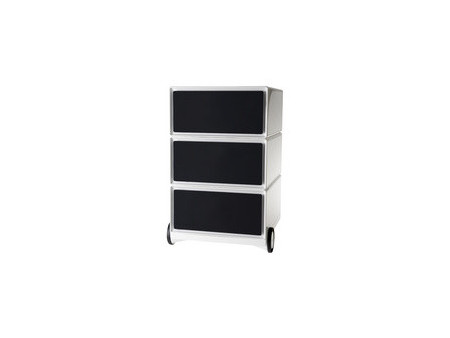 PAPERFLOW Caisson mobile 'easyBox', 3 tiroirs, blanc / hêtre
