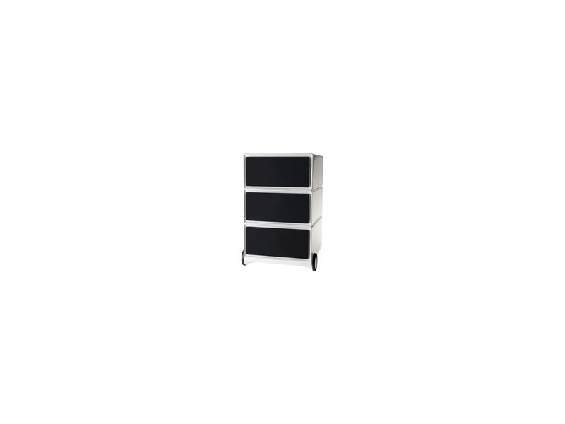 PAPERFLOW Caisson mobile 'easyBox', 3 tiroirs, blanc / hêtre
