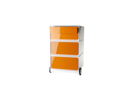 PAPERFLOW Caisson mobile 'easyBox', 4 tiroirs, blanc/hêtre