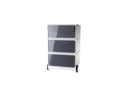 PAPERFLOW Caisson mobile 'easyBox', 4 tiroirs, blanc/hêtre
