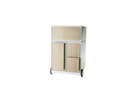 PAPERFLOW Caisson mobile 'easyBox', 1 tiroir, blanc/hêtre
