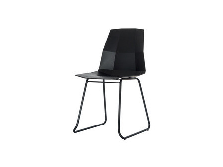 PAPERFLOW Chaise visiteur CUBE, set de 2, noir