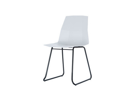 PAPERFLOW Chaise visiteur CUBE, set de 2, blanc