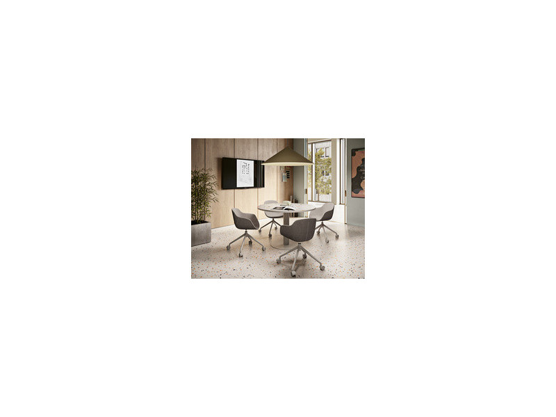 PAPERFLOW Chaise visiteur GANT, set de 2, gris / blanc