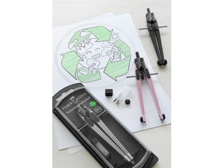 FABER-CASTELL Compas à réglage rapide GRIP, noir