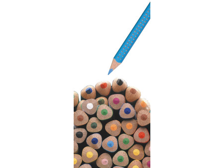 FABER-CASTELL Crayons de couleur Jumbo GRIP, étui en métal