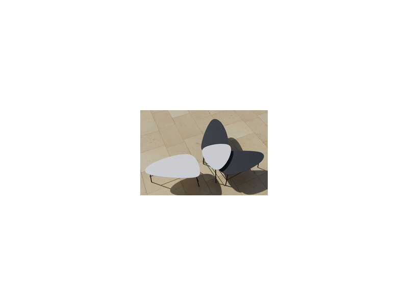 PAPERFLOW Table d'appoint LAZY, (L)930 x (P)500 mm, noir