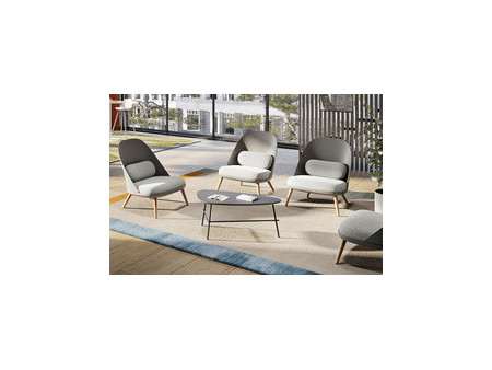 PAPERFLOW Table d'appoint LAZY, (L)930 x (P)500 mm, noir