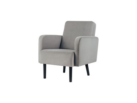 PAPERFLOW Fauteuil LISBOA, habillage en velours, anthracite