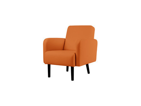 PAPERFLOW Fauteuil LISBOA, habillage simili cuir, orange