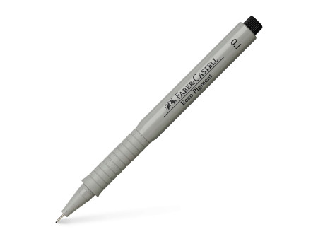 FABER-CASTELL Stylo-feutre ECCO PIGMENT, étui de 4, noir