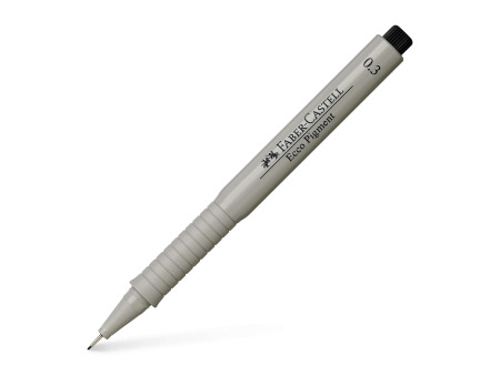 FABER-CASTELL Stylo-feutre ECCO PIGMENT, étui de 4, noir