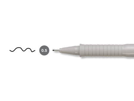 FABER-CASTELL Stylo-feutre ECCO PIGMENT, étui de 4, noir