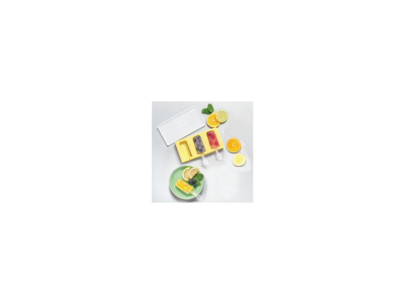 metaltex Moule à glace Fun Kitchen, pour 3 glaces, silicone