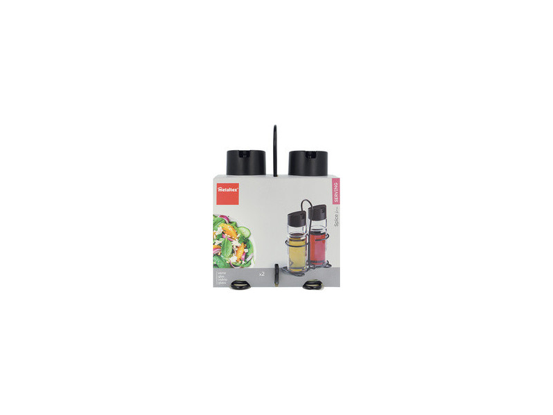 metaltex Ménagère huile & vinaigre Spice Line, 3 pièces