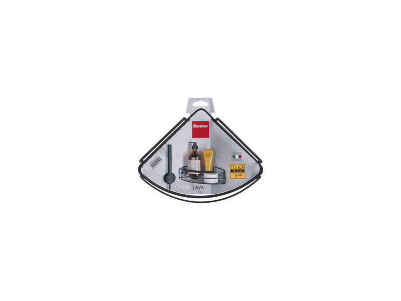 metaltex Étagère d'angle Origin LAVA, 1 niveau, noir