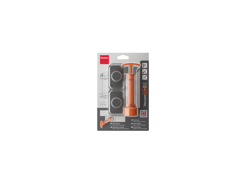 metaltex Fixation VacuumFix, set de crochets, chrome