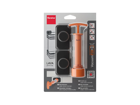metaltex Fixation VacuumFix, set de crochets, chrome