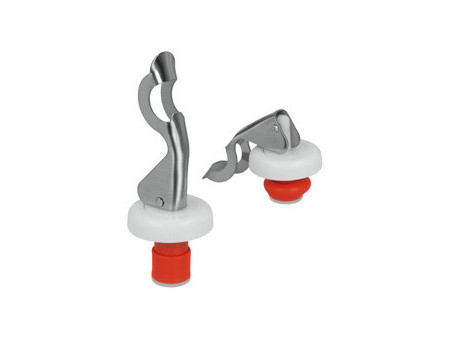 metaltex Bouchon à levier, inox, set de 2