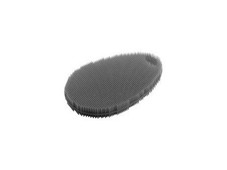 metaltex Éponge en silicone, ovale, gris