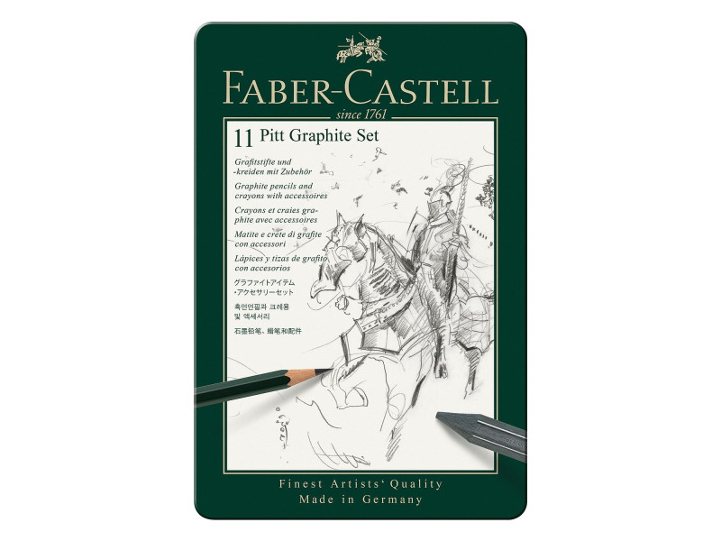 FABER-CASTELL Kit PITT GRAPHITE petit, étui de 9 pièces