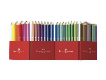 FABER-CASTELL Crayons de couleur hexagonaux CASTLE, étui en