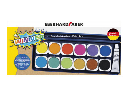 EBERHARD FABER Boîte de peinture WINNER, 12 couleurs