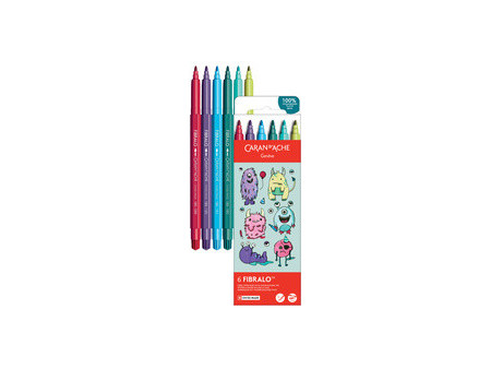 CARAN D'ACHE Feutre FIBRALO KAWAII Monsters, set de 6